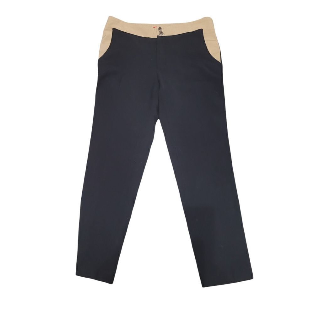 Anthropologie /Cartonnier black and tan dress pant